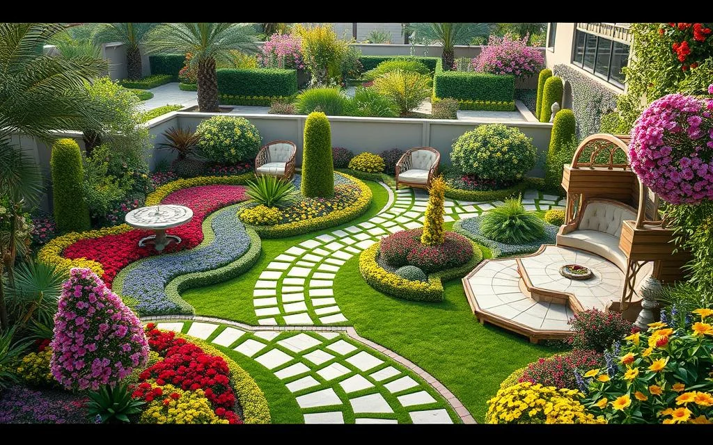 تصميم حديقة داخلية صغيرة