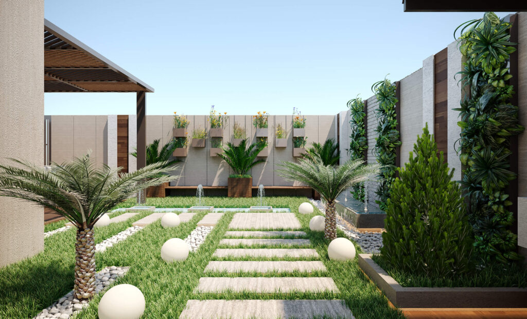 تصميم حدائق فى الكويت