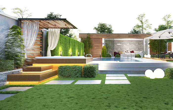 افكار تنسيق حدائق